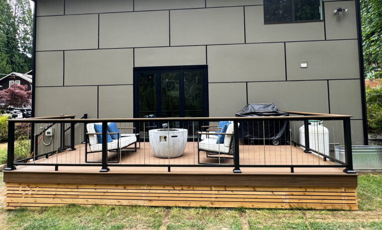 Custom deck built on Bainbridge Island