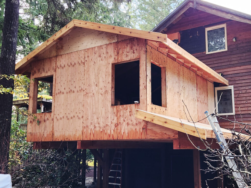 Framed and sheathed new construction
