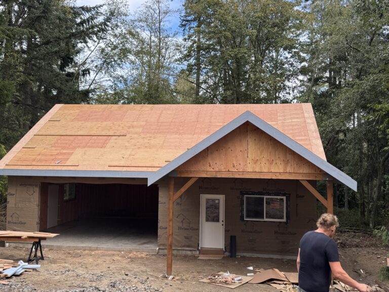 Addition framed and sheathed by Handcrafted Enterprises